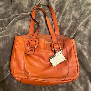 Etienne Aigner orange purse- never used- tags still on